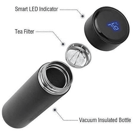 500ml smart thermos bottles with LED temperature display in multiple colors - image 2